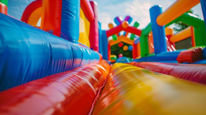 inflatable-bounce-houses-and-obstacle-courses-provide-endless-entertainment-for-graduates-at-a-lively-alcoholfree-party-celebrating-their-hard-work-and-achievements-photo